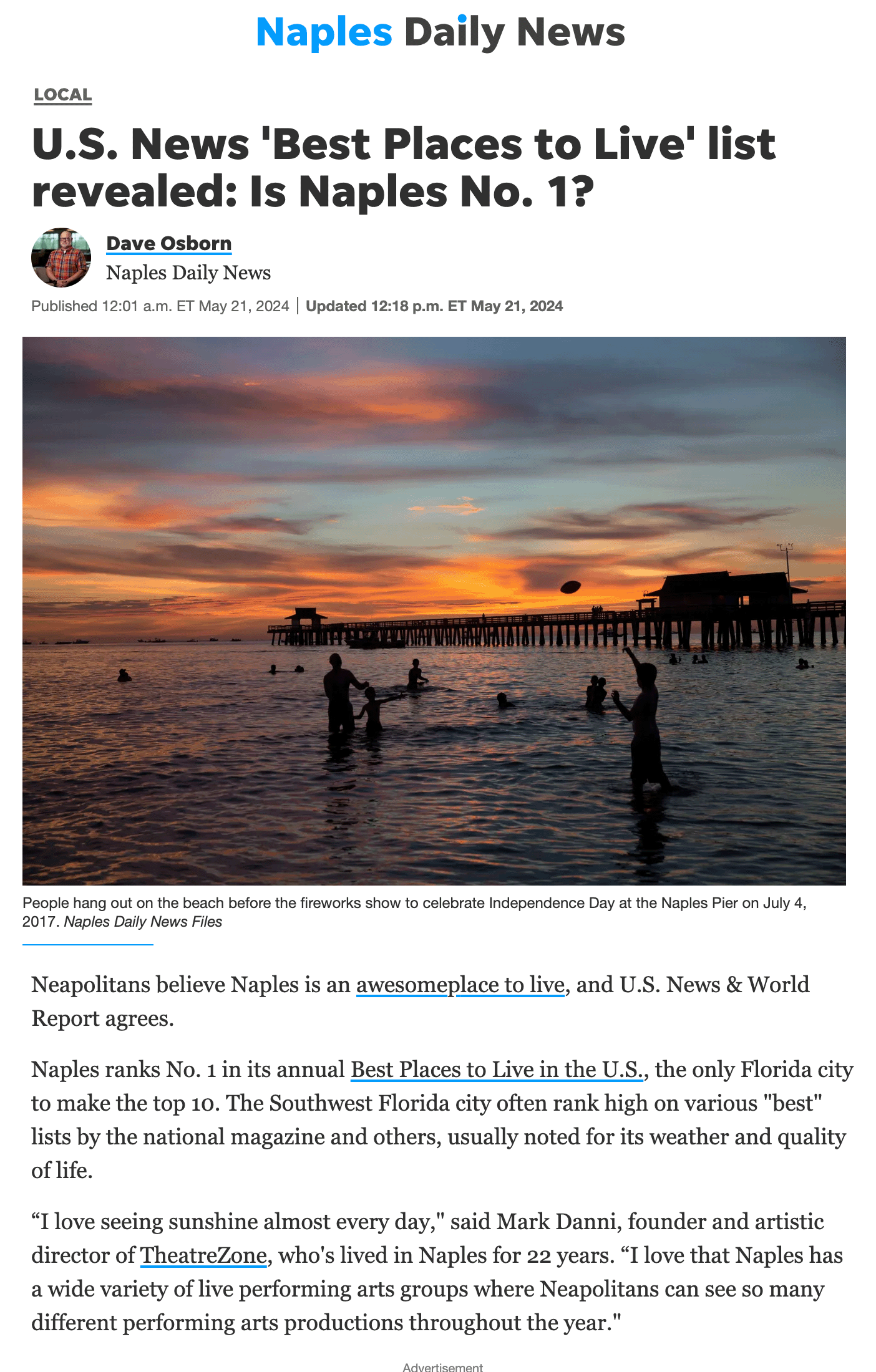 Naples Daily News article